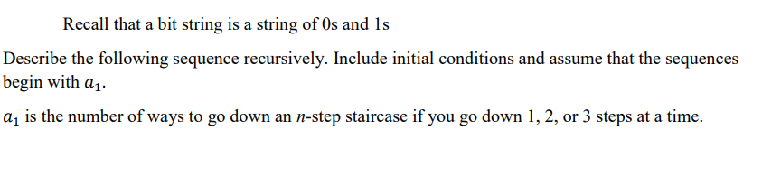 Solved Recall that a bit string is a string of Os and 1s | Chegg.com