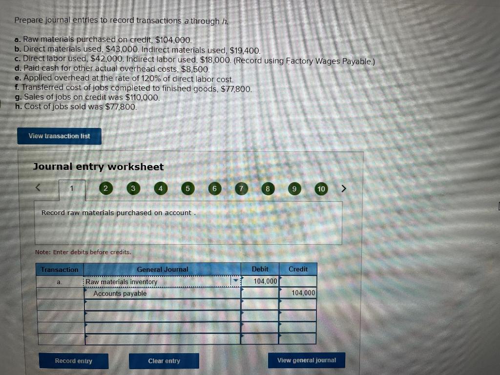 Solved Prepare journal entries to record transactions a