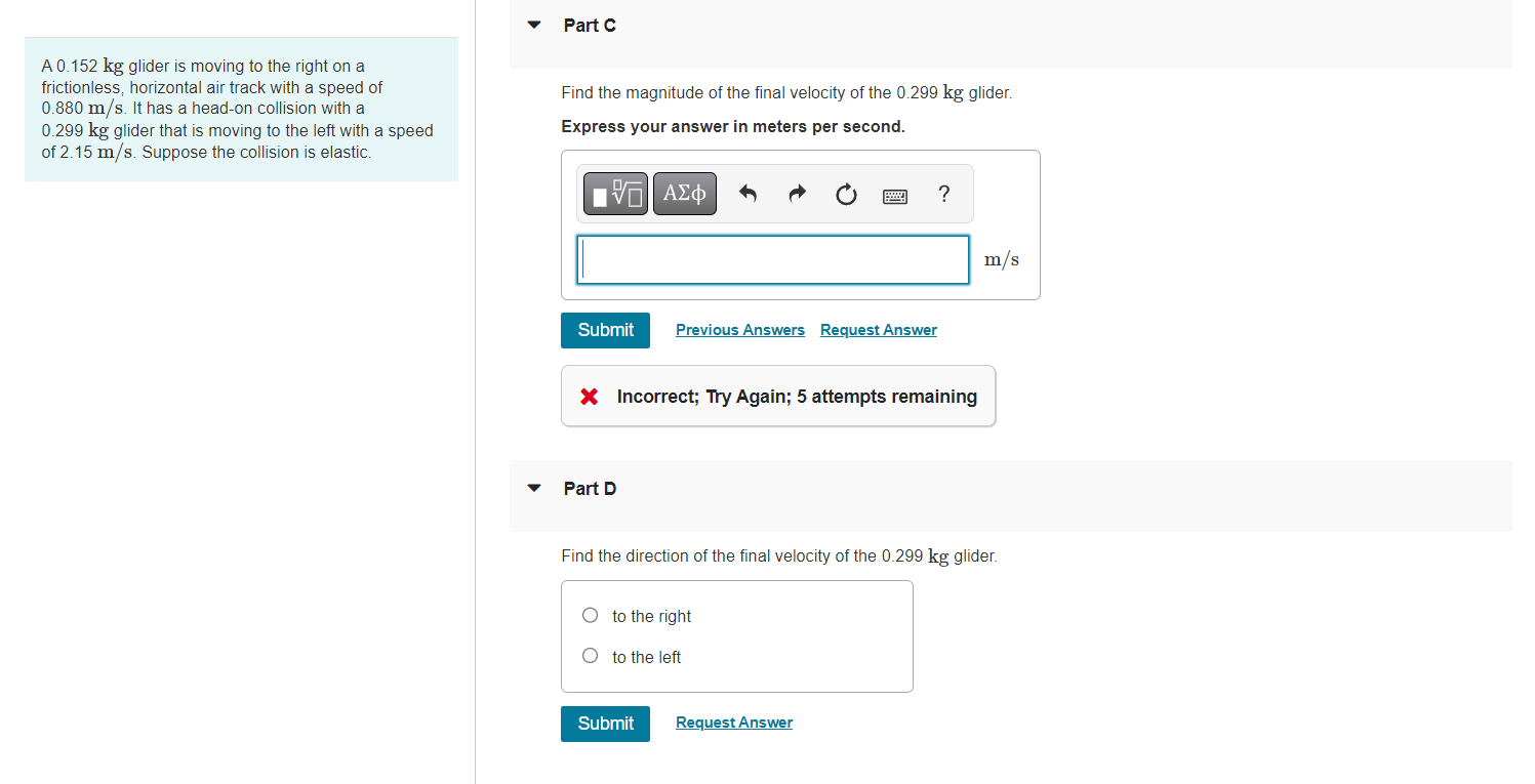 Solved I need the unanswered questions C and D I have now | Chegg.com