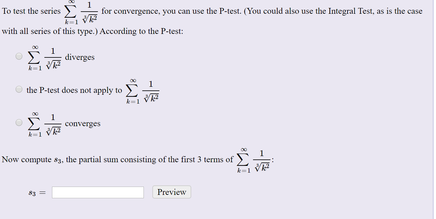 Solved To Test The Series For Convergence You Can Use The Chegg Solved To Test The Series For Convergence You Can Use The Chegg