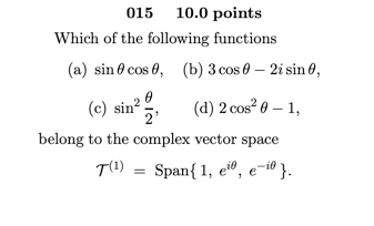 Solved 015 10.0 points Which of the following functions (a) | Chegg.com