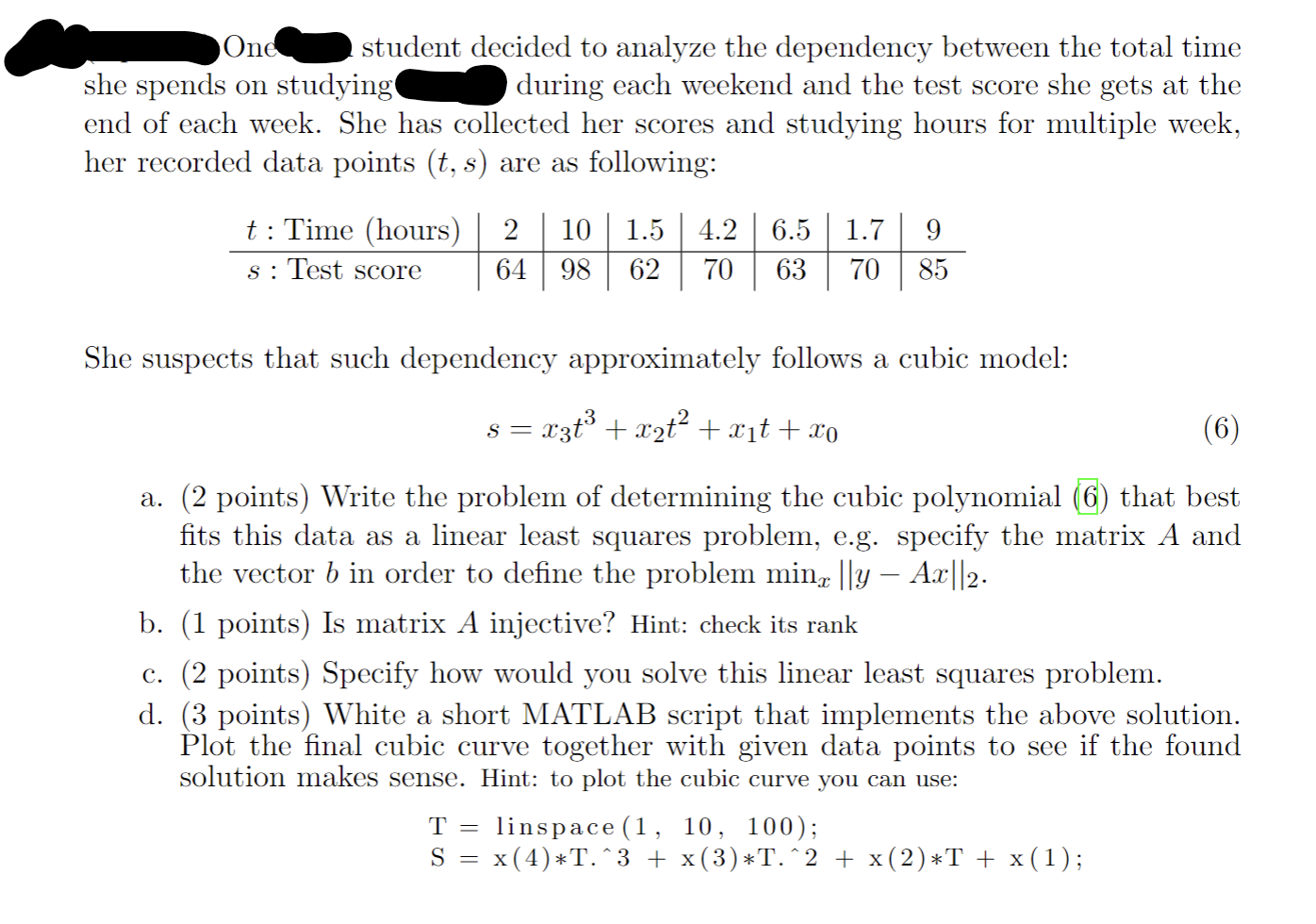 Solved One student decided to analyze the dependency between | Chegg.com