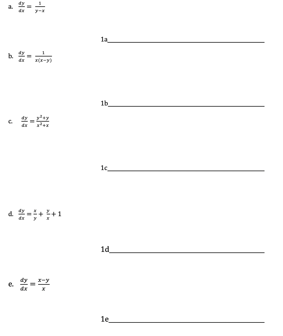 Solved Classify each of the following as separable, exact, | Chegg.com