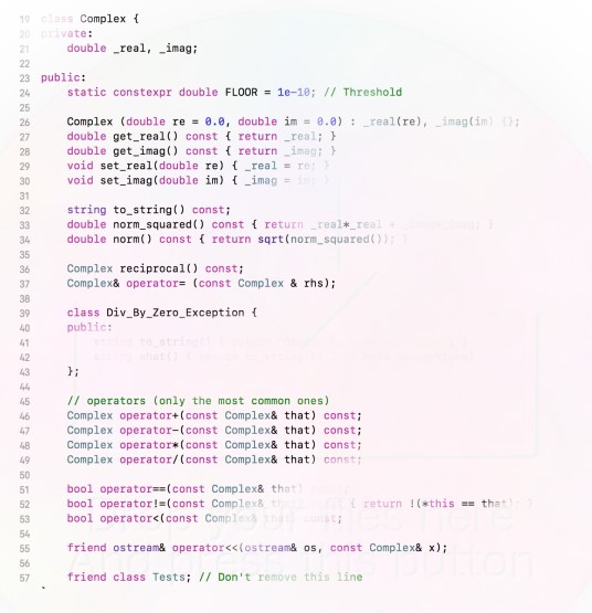 C++ help please! Starter code I asked the | Chegg.com