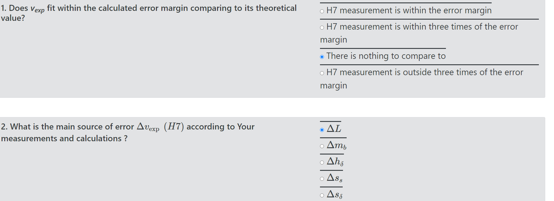 Solved 1. Does Vexp fit within the calculated error margin | Chegg.com