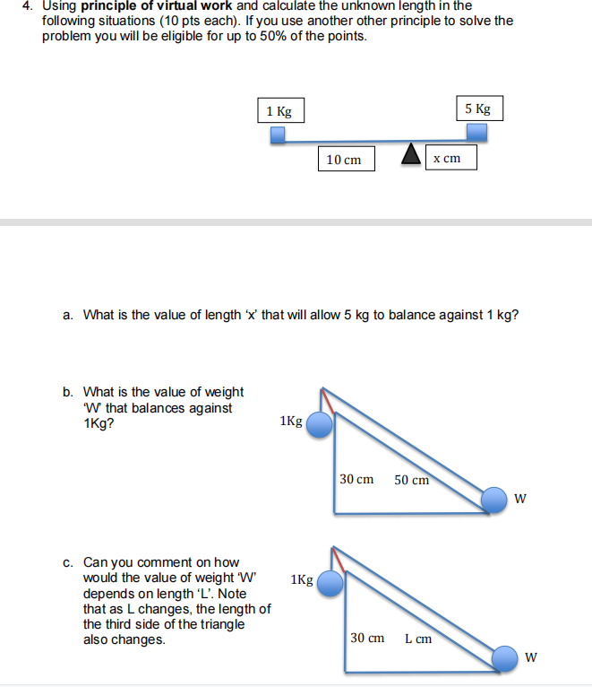 Solved 4. Using principle of virtual work and calculate the | Chegg.com