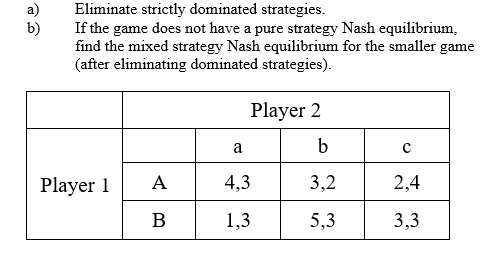 Solved Eliminate strictly dominated strategies. If the game | Chegg.com