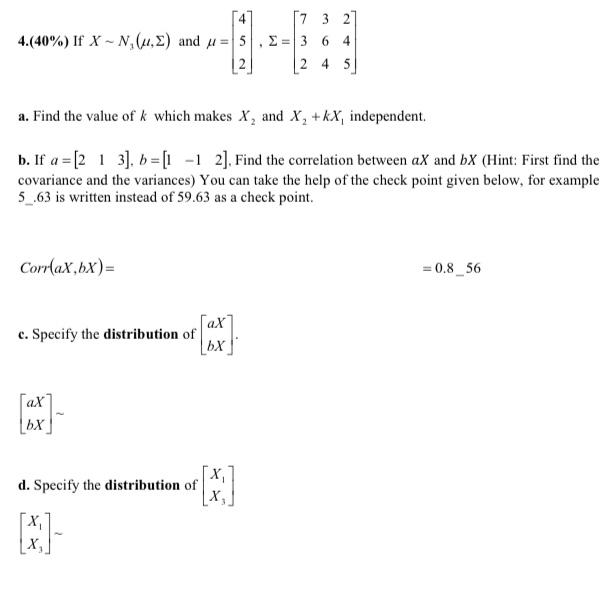 Solved 4 4 40 If X N M 2 And U 5 2 17 3 2 3 Chegg Com