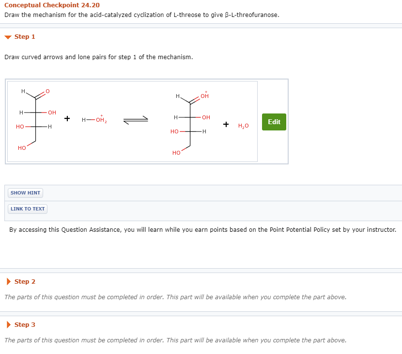 Solved Conceptual Checkpoint 24 20 Draw The Mechanism For Chegg