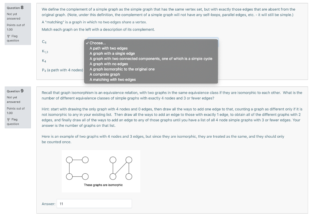 Solved Please answer the following questions! Question 8 has | Chegg.com