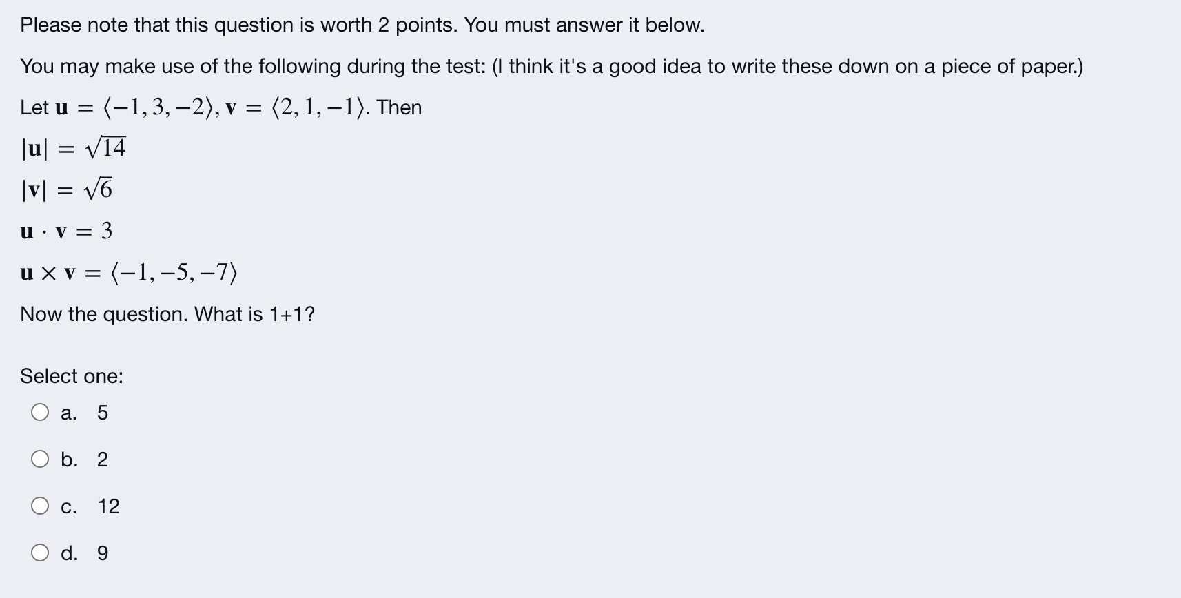 Solved Please note that this question is worth 2 points. You | Chegg.com