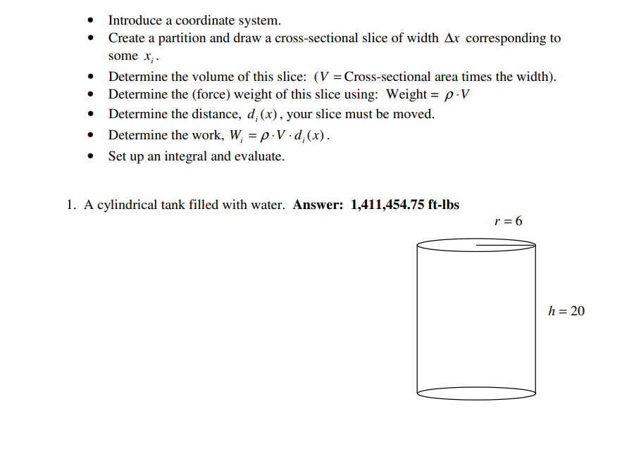 Introduce a coordinate system. Create a partition