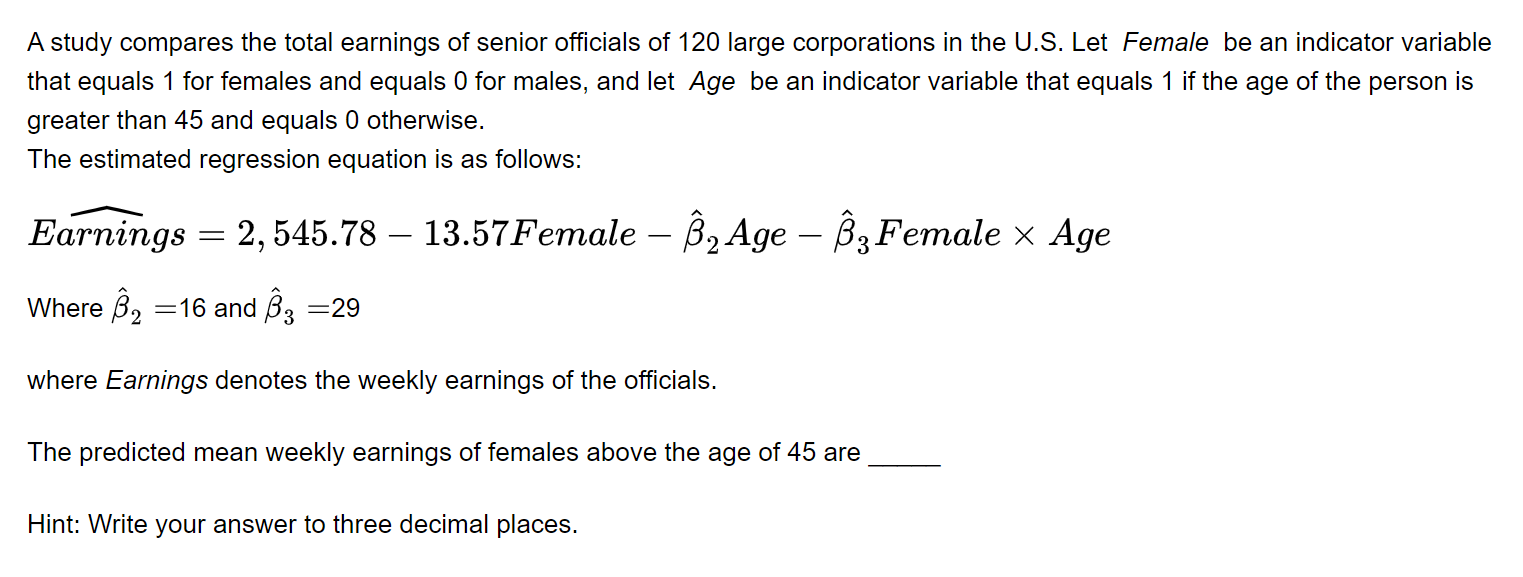 Solved A study compares the total earnings of senior | Chegg.com