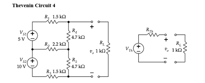 Solved Thevenin Circuit 4 | Chegg.com