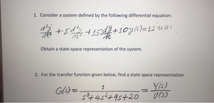 Solved Consider a system defined by the following | Chegg.com