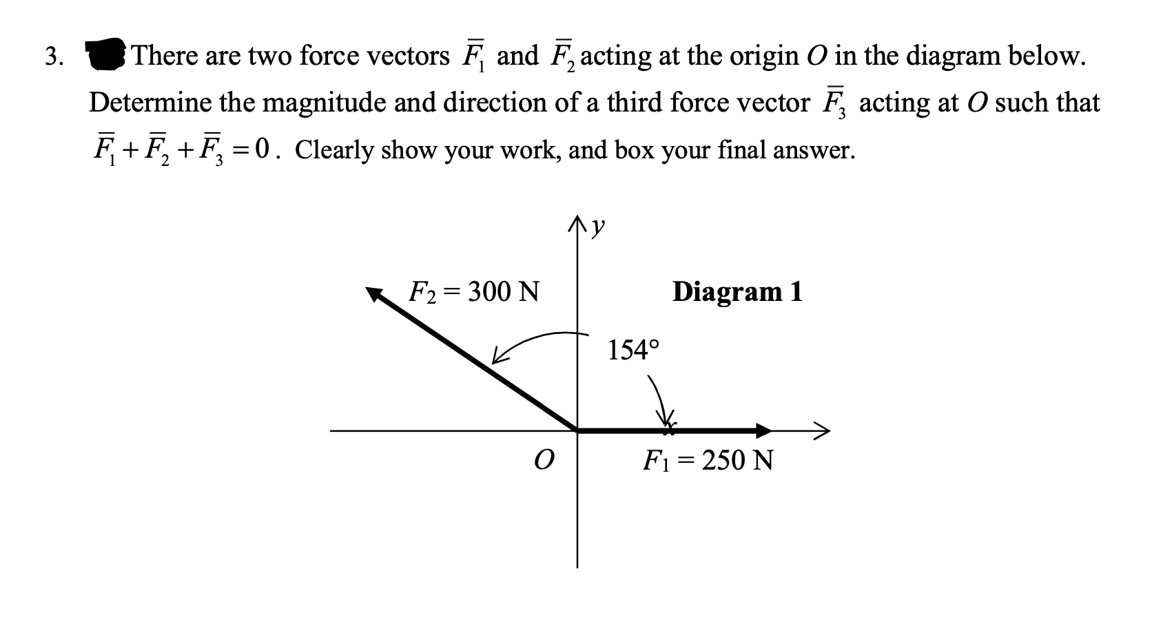 Solved There Are Two Force Vectors Fˉ1 And Fˉ2 Acting At The | Chegg.com