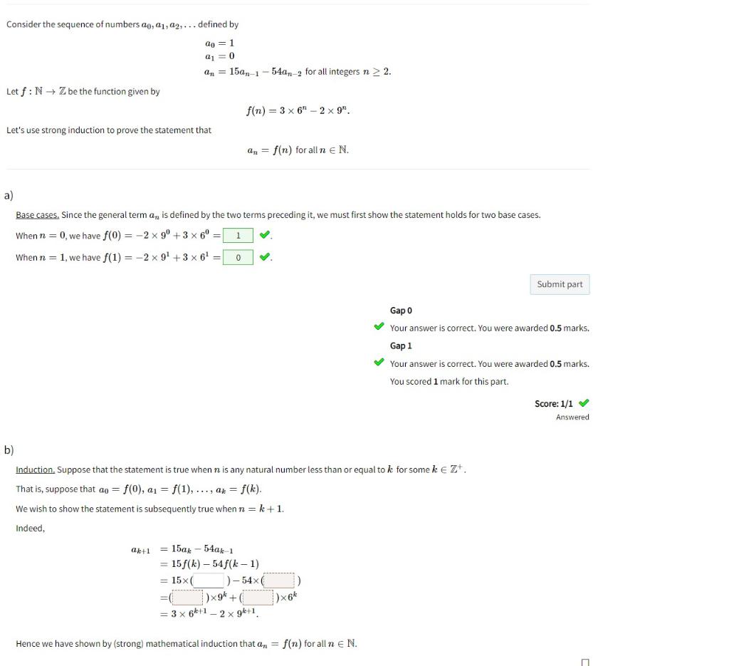 Solved Consider the sequence of numbers a0,a1,a2,…. defined | Chegg.com