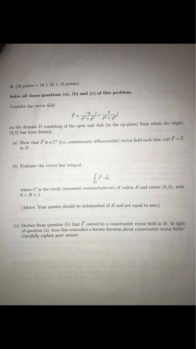 Solved 9. (50 points = 10 + 25 + 15 points). Solve all three | Chegg.com