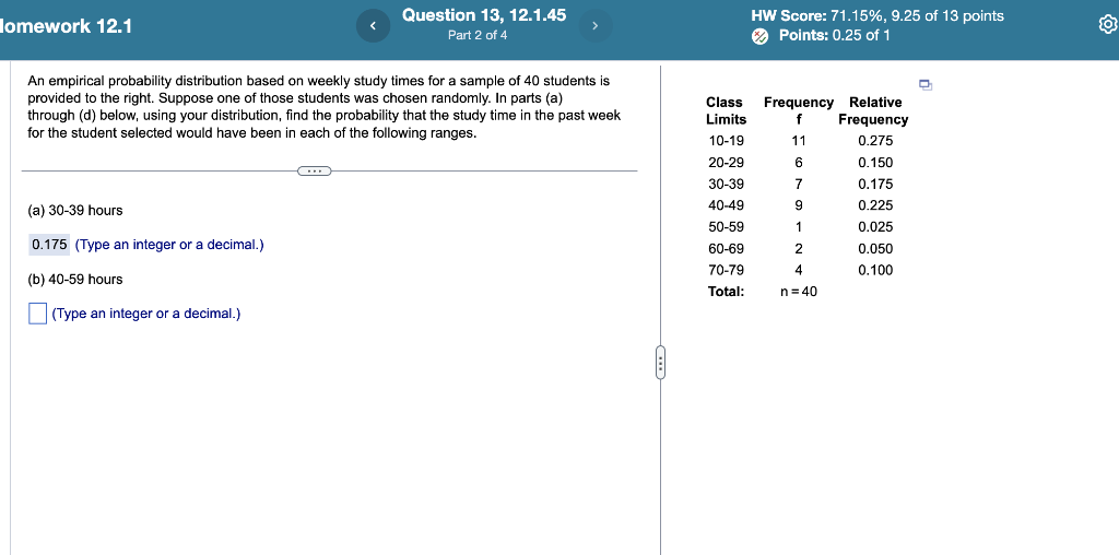 Solved An Empirical Probability Distribution Based On Weekly | Chegg.com