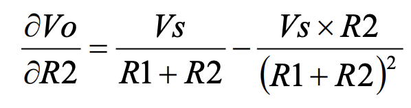 Solved Vo=Vs×R1+R2R2∂R1∂Vo=(R1+R2)2−Vs×R2∂R2∂Vo=R1+R2Vs−(R1+ | Chegg.com