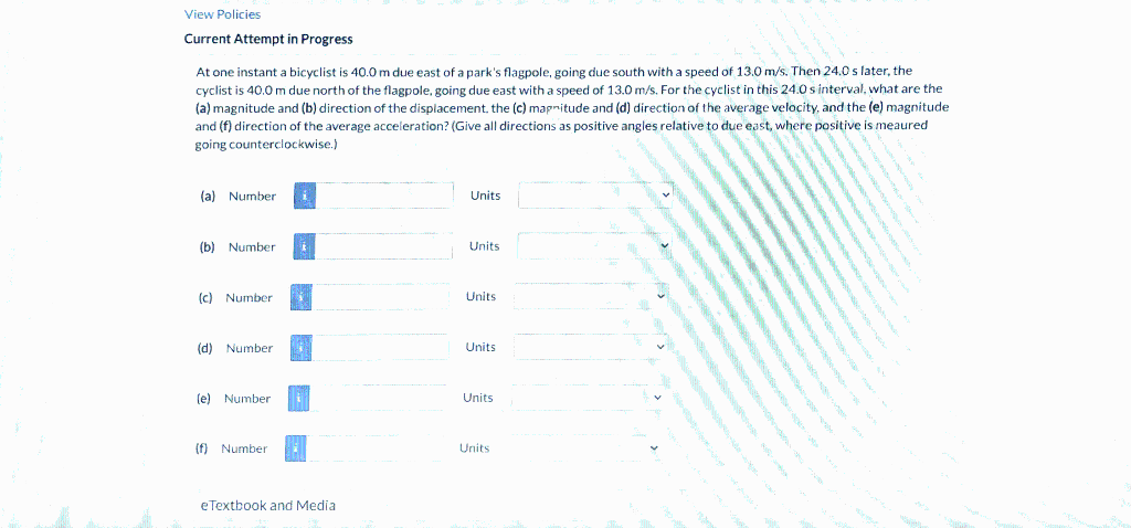 Solved View Policies Current Attempt Progress At One Instant | Chegg.com