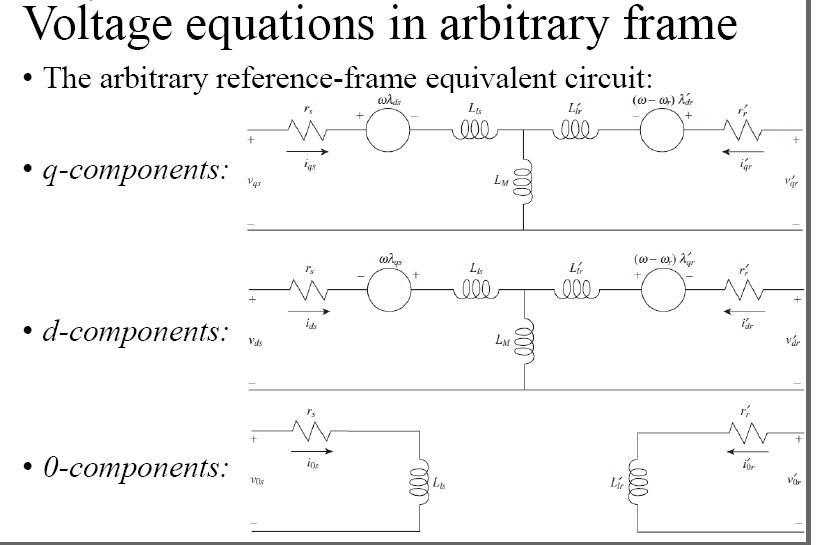 Solved Voltage equations in arbitrary frame The arbitrary | Chegg.com
