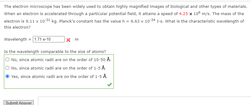 Solved The electron microscope has been widely used to | Chegg.com