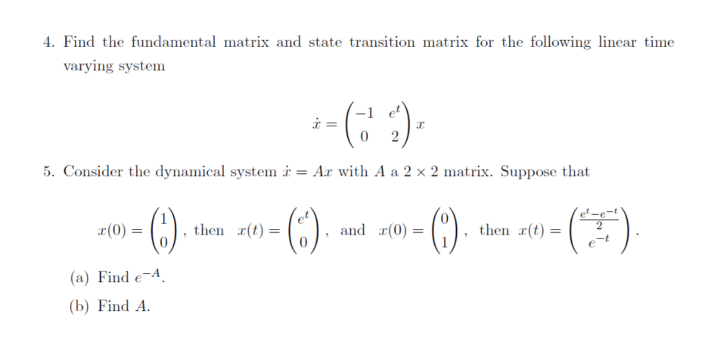 Linear Time Varying System State Transition Matrix