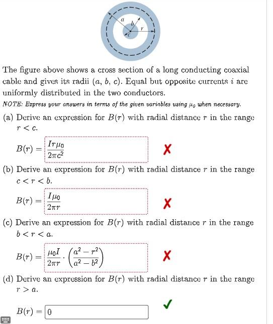 Solved The figure above shows a cross section of a long | Chegg.com