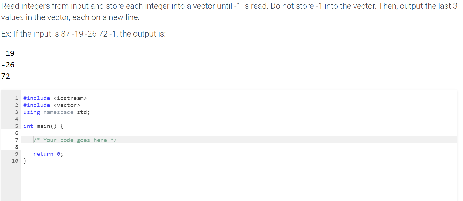 Solved Read integers from input and store each integer into | Chegg.com