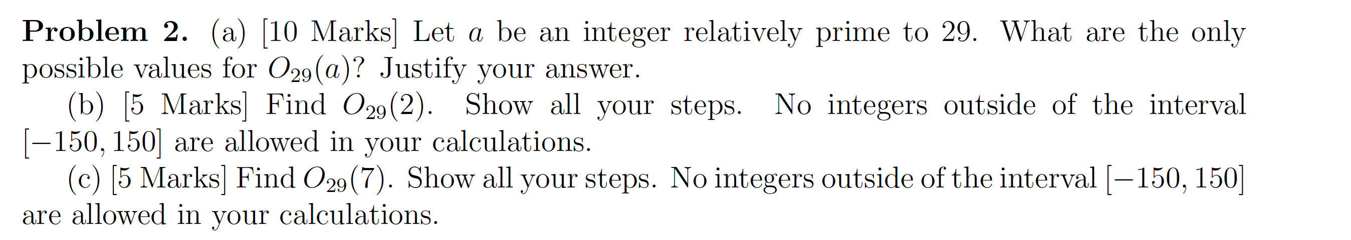 Solved a Problem 2. (a) (10 Marks] Let a be an integer | Chegg.com