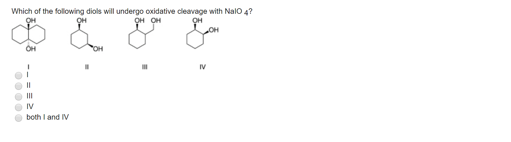 Solved Which of the following diols will undergo oxidative | Chegg.com