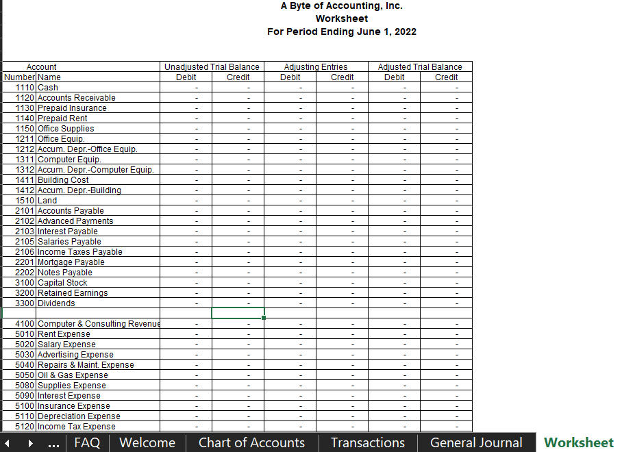Solved A Byte of Accounting, Inc. General Journal Note You