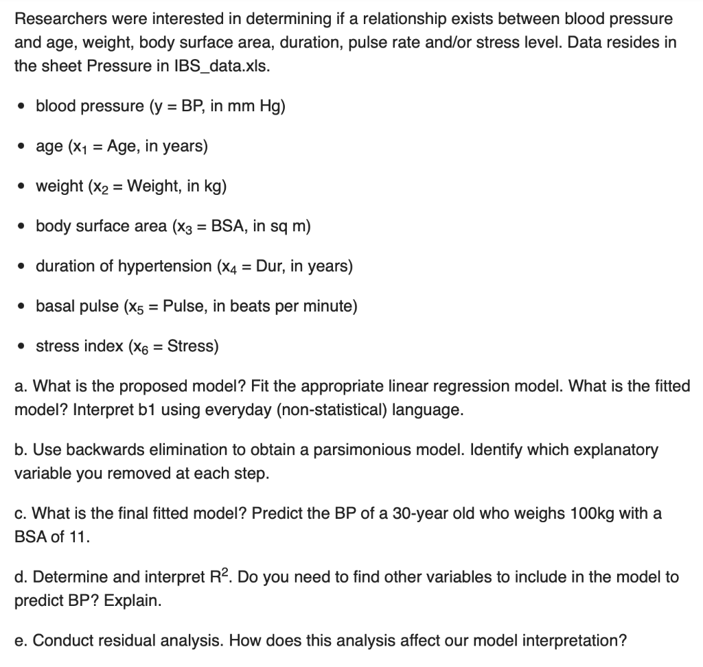 Solved Researchers were interested in determining if a | Chegg.com