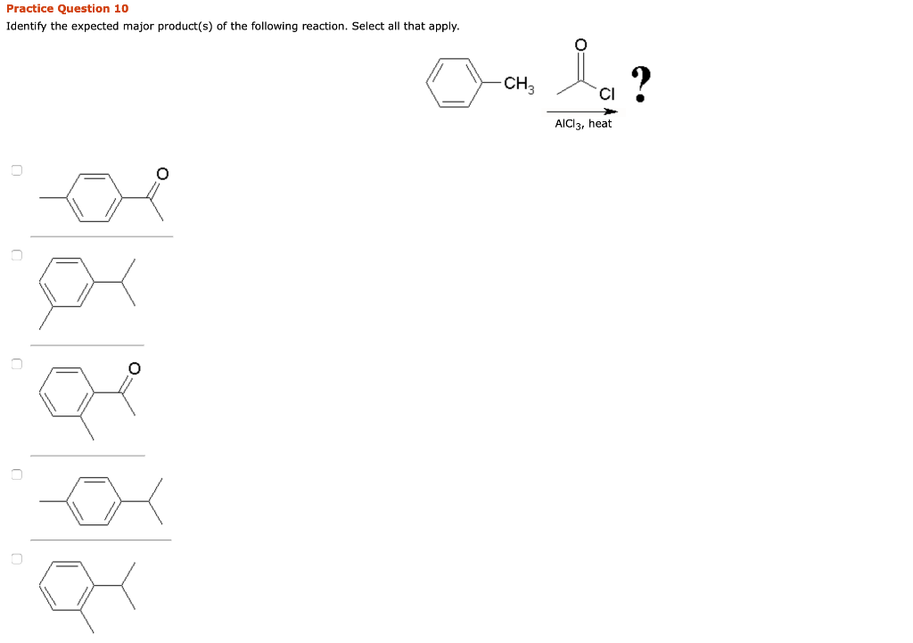 Solved Practice Question 10 Identify the expected major | Chegg.com