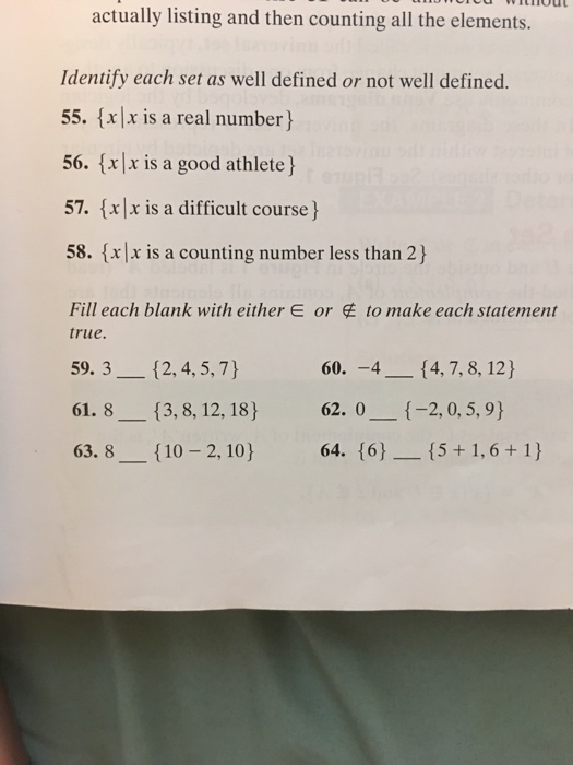 Solved actually listing and then counting all the elements. | Chegg.com