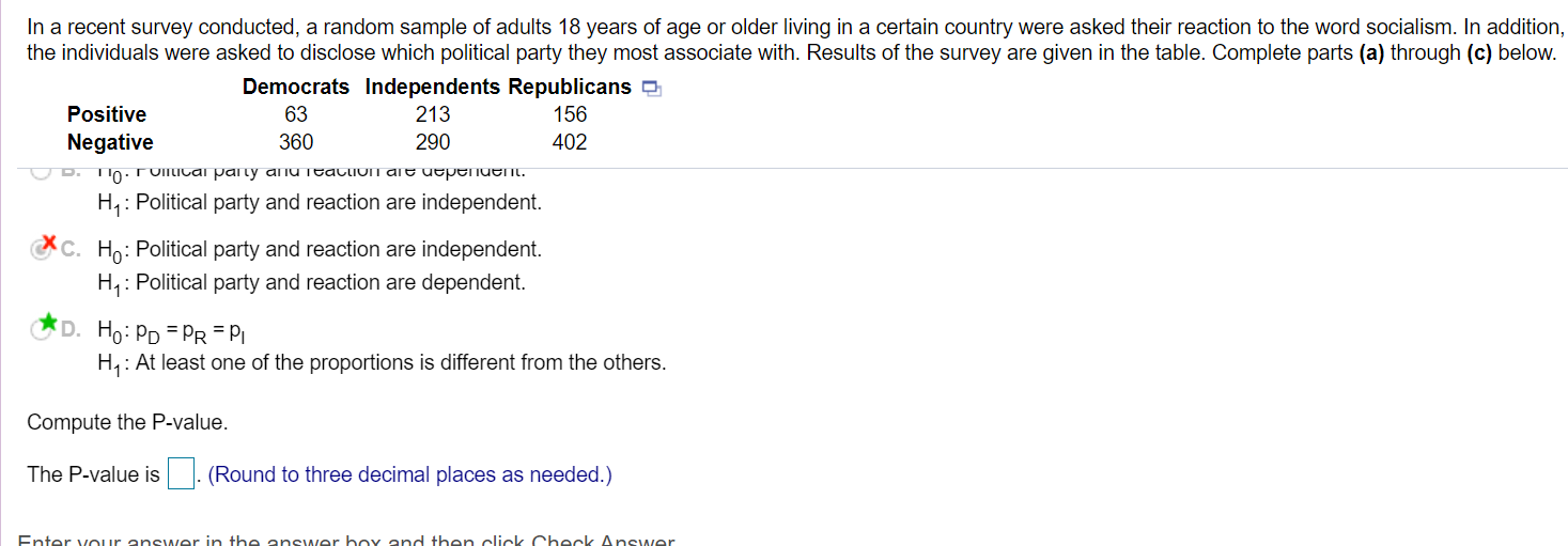 Solved 63 In A Recent Survey Conducted, A Random Sample Of | Chegg.com