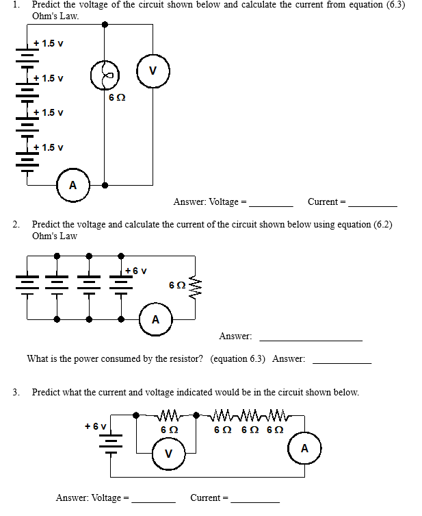 Solved Predict the voltage of the circuit shown below and | Chegg.com