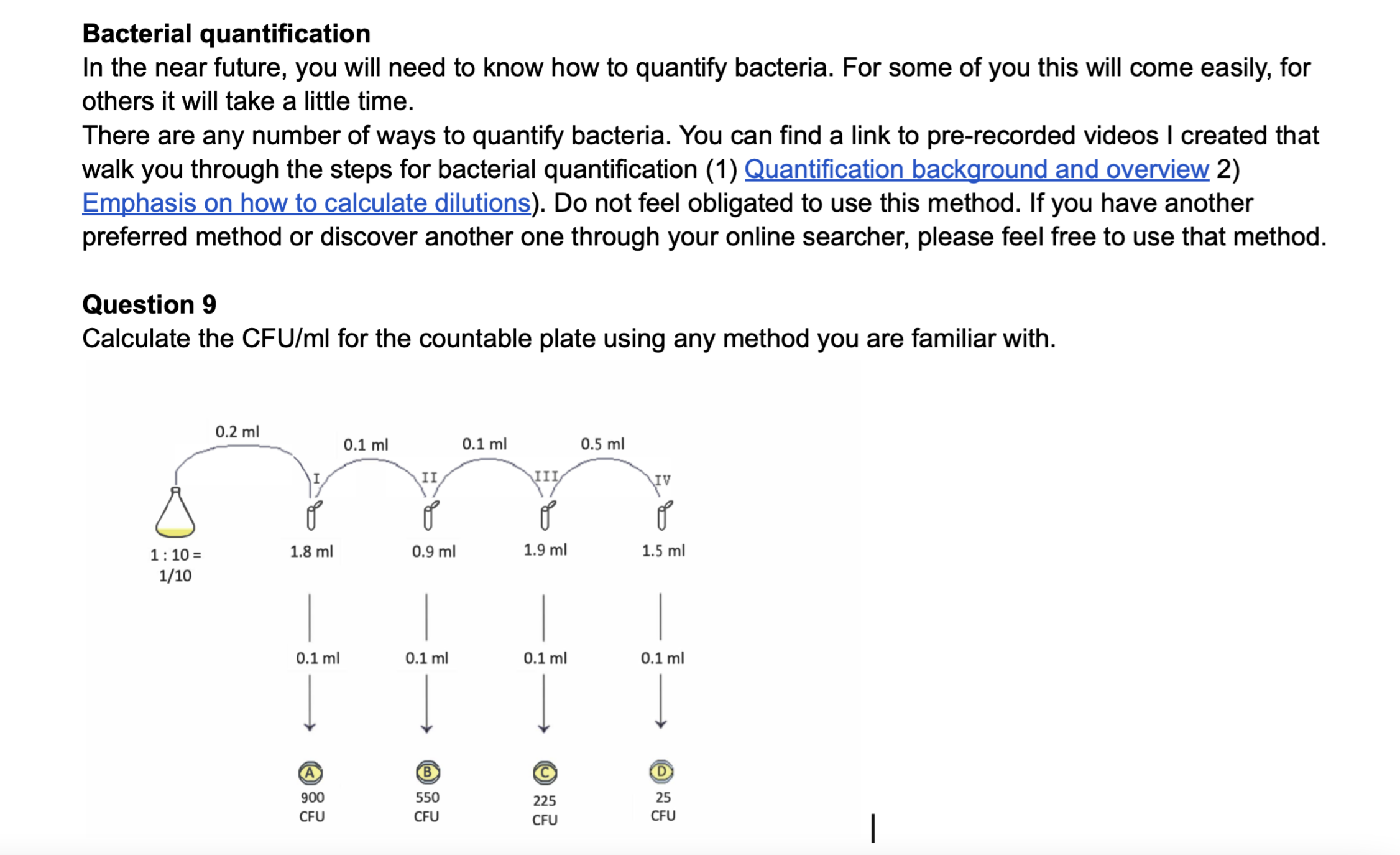 Solved Bacterial quantificationIn the near future, you will | Chegg.com