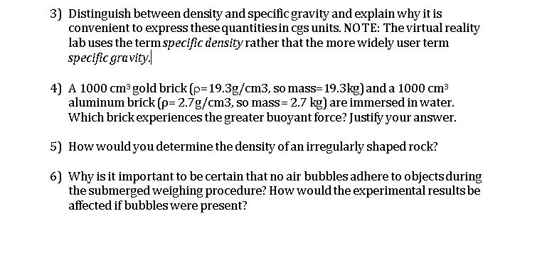Difference Between Density and Specific Gravity with its Practical  Applications in Real Life