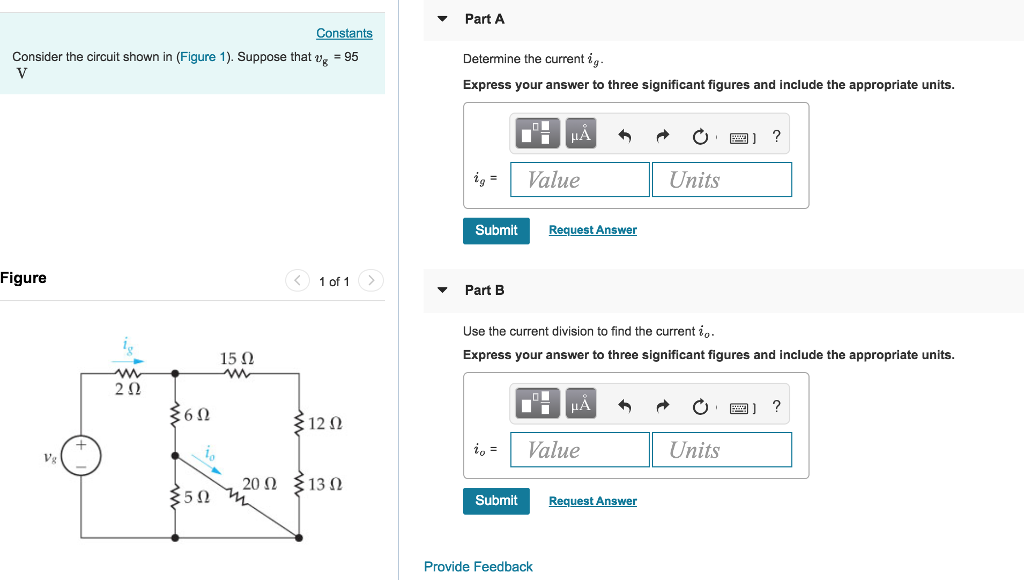 Solved Part A Consider the circuit shown in (Figure 1). | Chegg.com