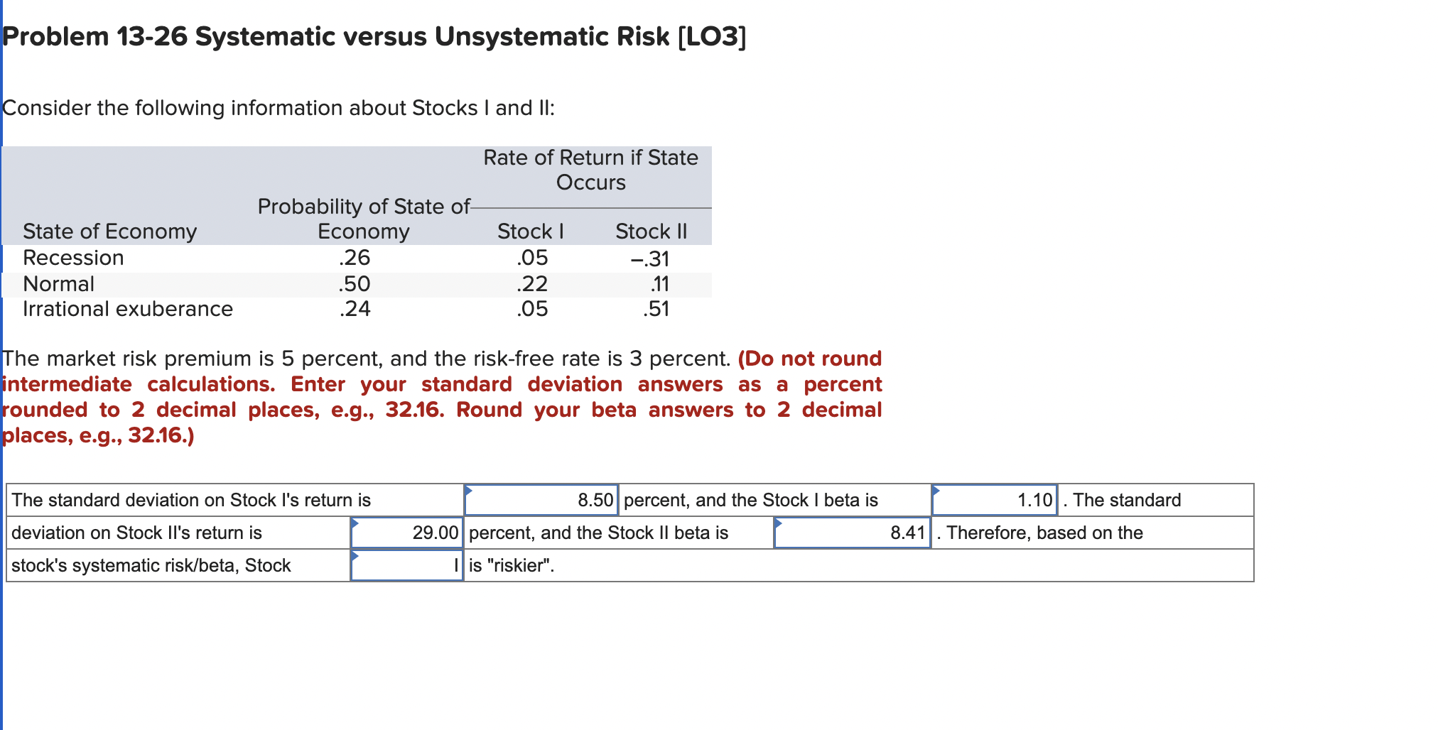 Solved Problem 13-26 Systematic versus Unsystematic Risk | Chegg.com