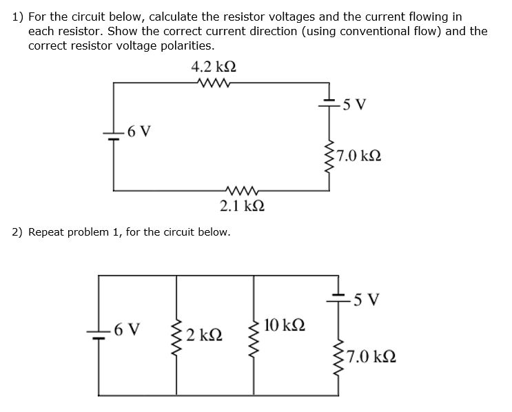 Solved 1) For The Circuit Below, Calculate The Resistor | Chegg.com