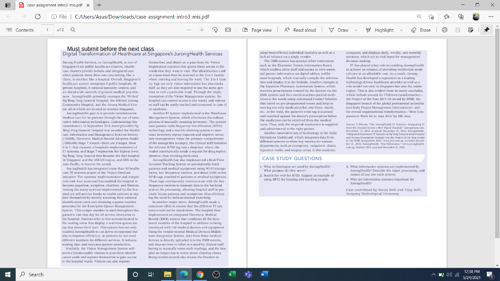 Solved CASE STUDY QUESTIONS 1 What Technologies Are Used By Chegg