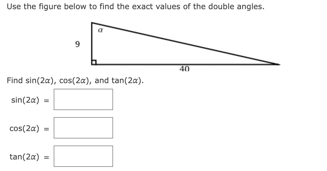 Solved Use the figure below to find the exact values of the | Chegg.com