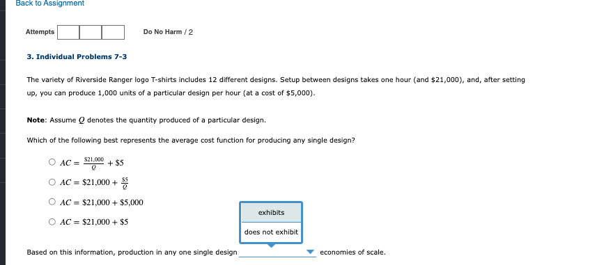 Solved Back to Assignment Attempts Do No Harm / 2 3. | Chegg.com
