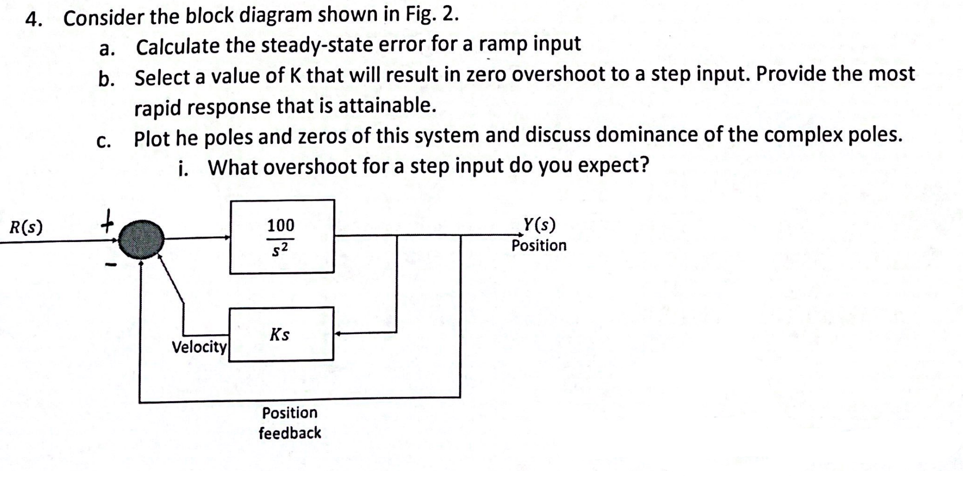 Solved 4. Consider the block diagram shown in Fig. 2 . a. | Chegg.com
