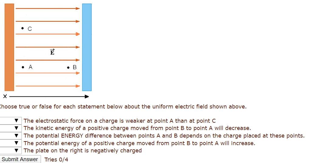 Solved . A B X- Choose true or false for each statement | Chegg.com