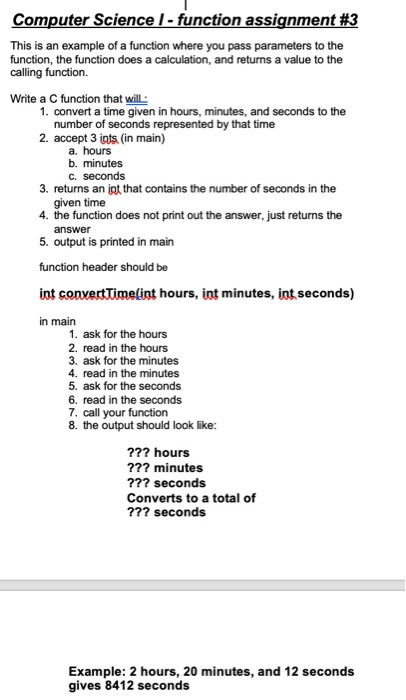 Solved omputer Science I-functio n assignmen This is an | Chegg.com