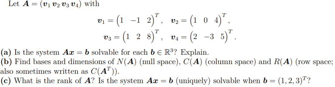 Solved V1 1 Let A V1 V2 V3 V4 With 1 2 V2 1 Chegg Com